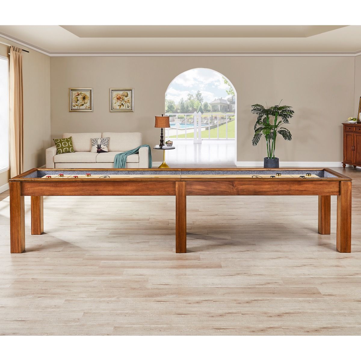 Imperial Penelope 12' Shuffleboard Table in Acacia