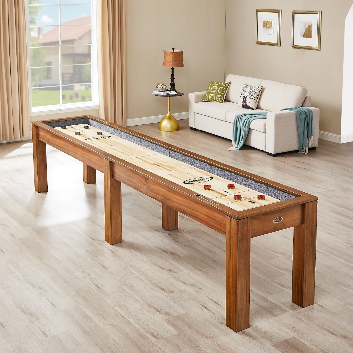 Imperial Penelope 12' Shuffleboard Table in Acacia
