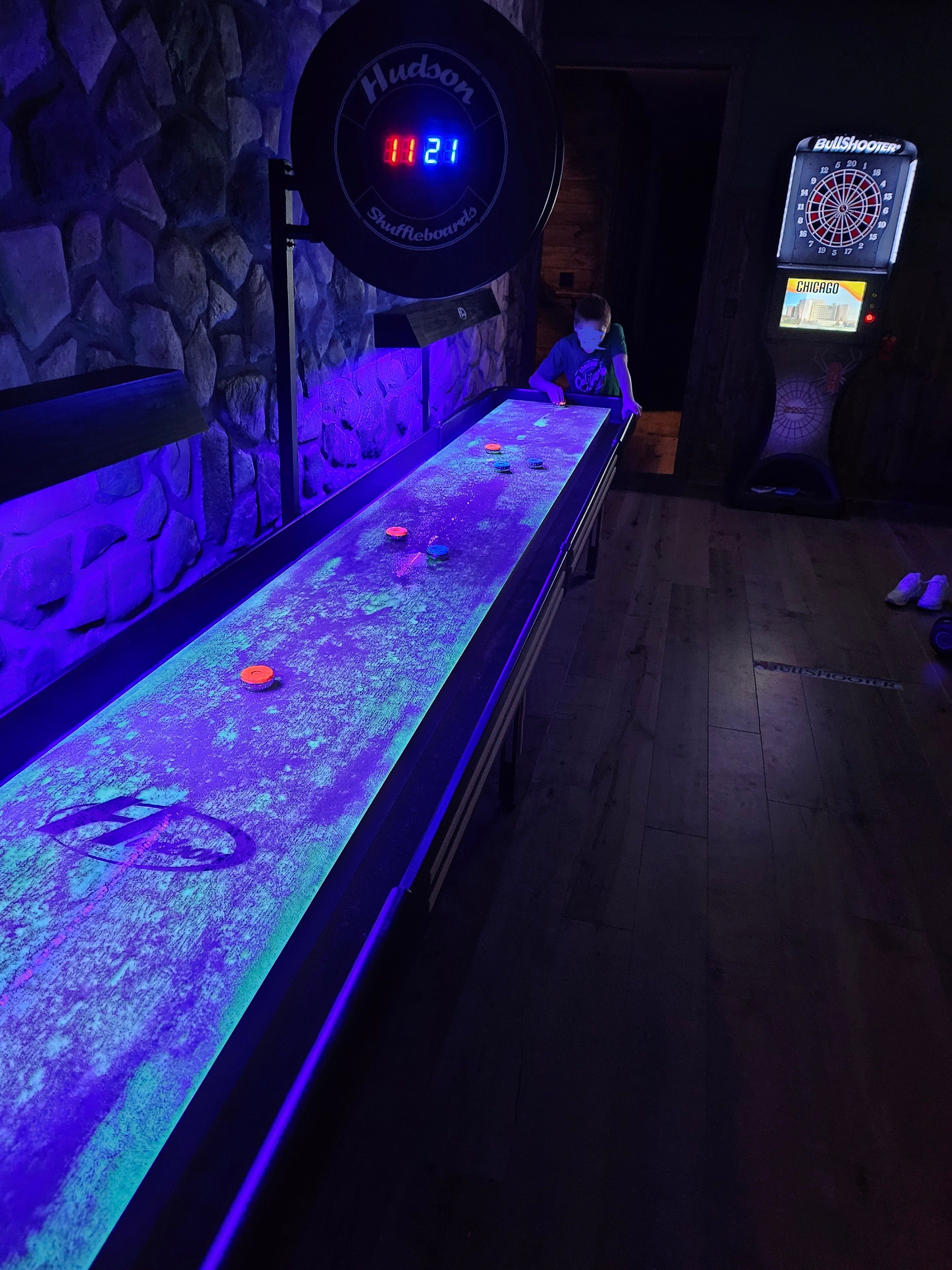 Grand Hudson Deluxe Shuffleboard Table 9'-22' with Custom Stain Options
