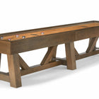 Brunswick Billiards Botanic 12' Shuffleboard Table in Rustic Dark Brown