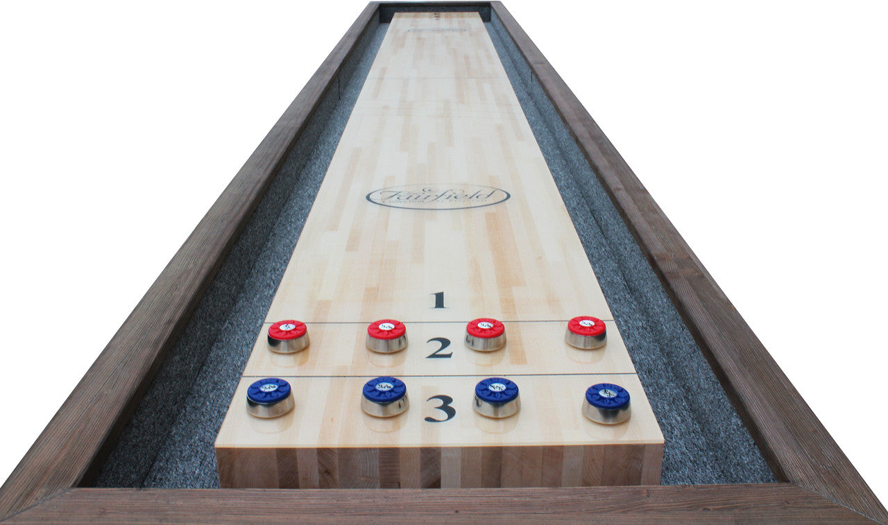 Playcraft Brazos River 16' Pro-Style Shuffleboard Table in Weathered Barn