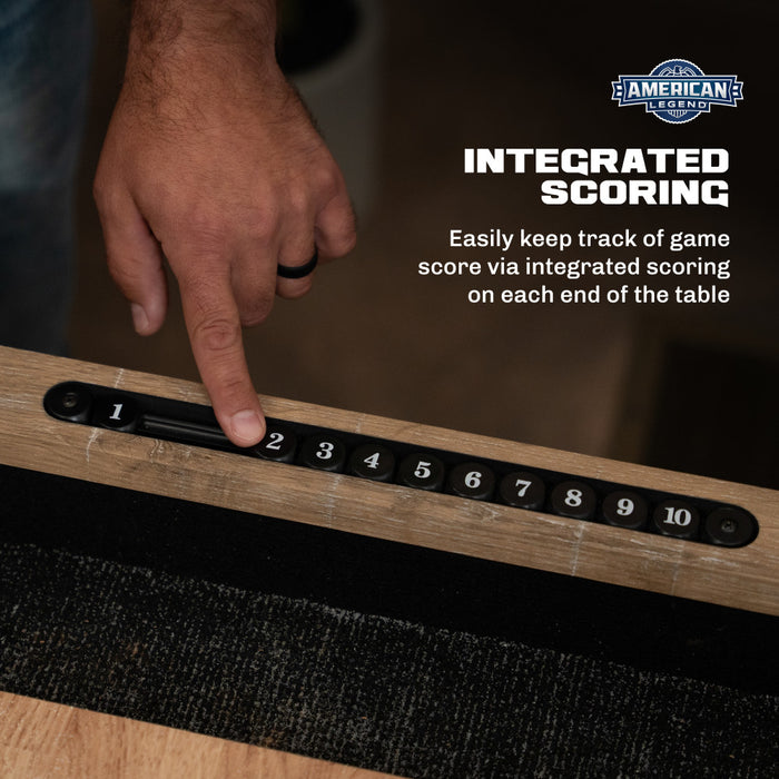 American Legend LED shuffleboard with Buffet Top