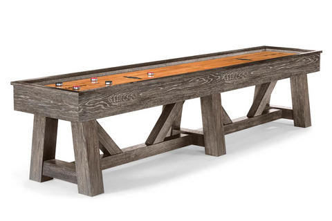 Brunswick Billiards Botanic 12' Shuffleboard Table in Dark Charcoal