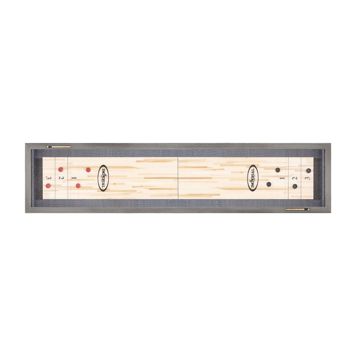 Imperial Penelope 12' Shuffleboard Table in Silver Mist