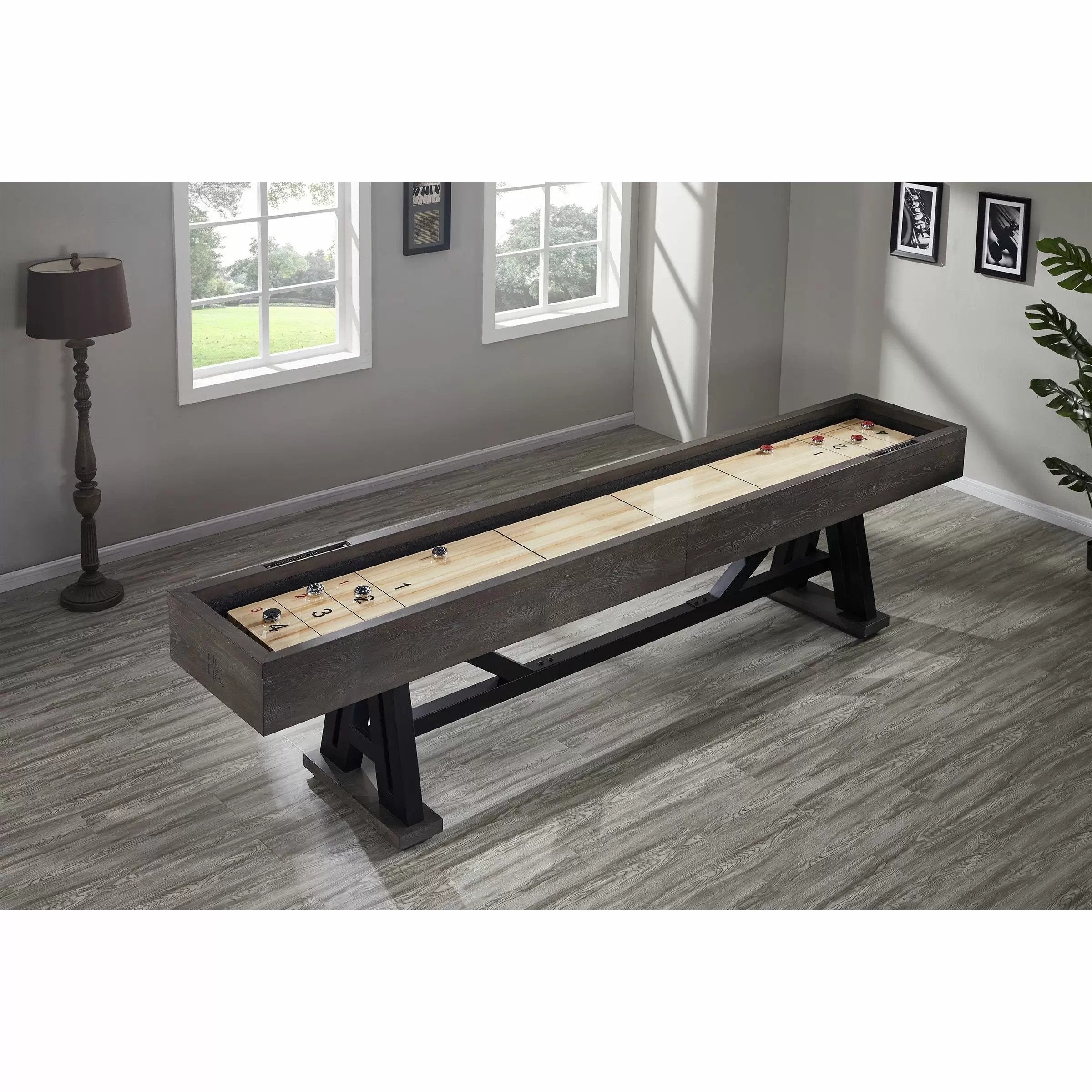 HB Home Shelton Shuffleboard Table 12'