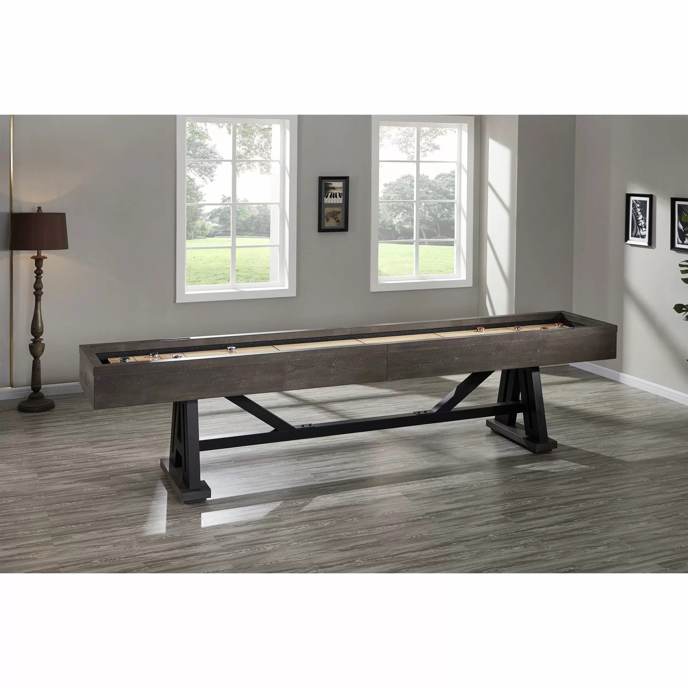 HB Home Shelton Shuffleboard Table 12'