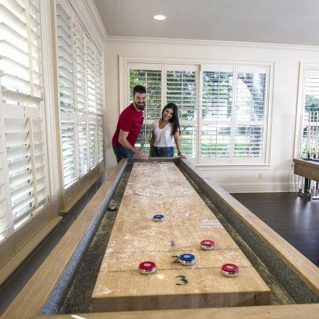American Heritage Billiards Abbey 12' Shuffleboard Table in Antique Grey