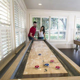American Heritage Billiards Abbey 12' Shuffleboard Table in Antique Grey