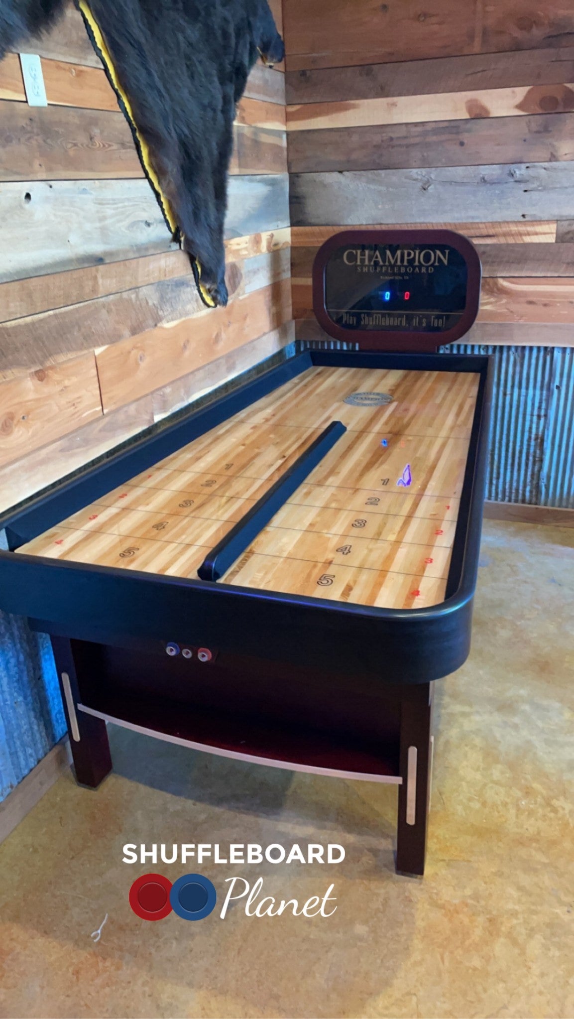 Champion 7' Bank Shot Shuffleboard Table