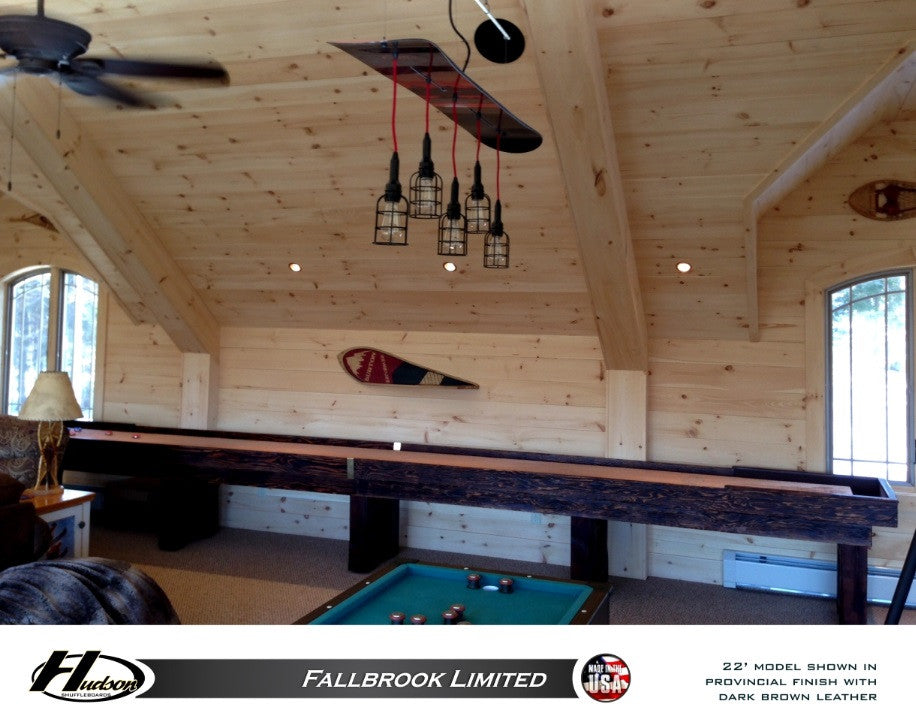 Furniture Style Hudson Fallbrook Limited Shuffleboard Table 9'-22' with Custom Stain Options