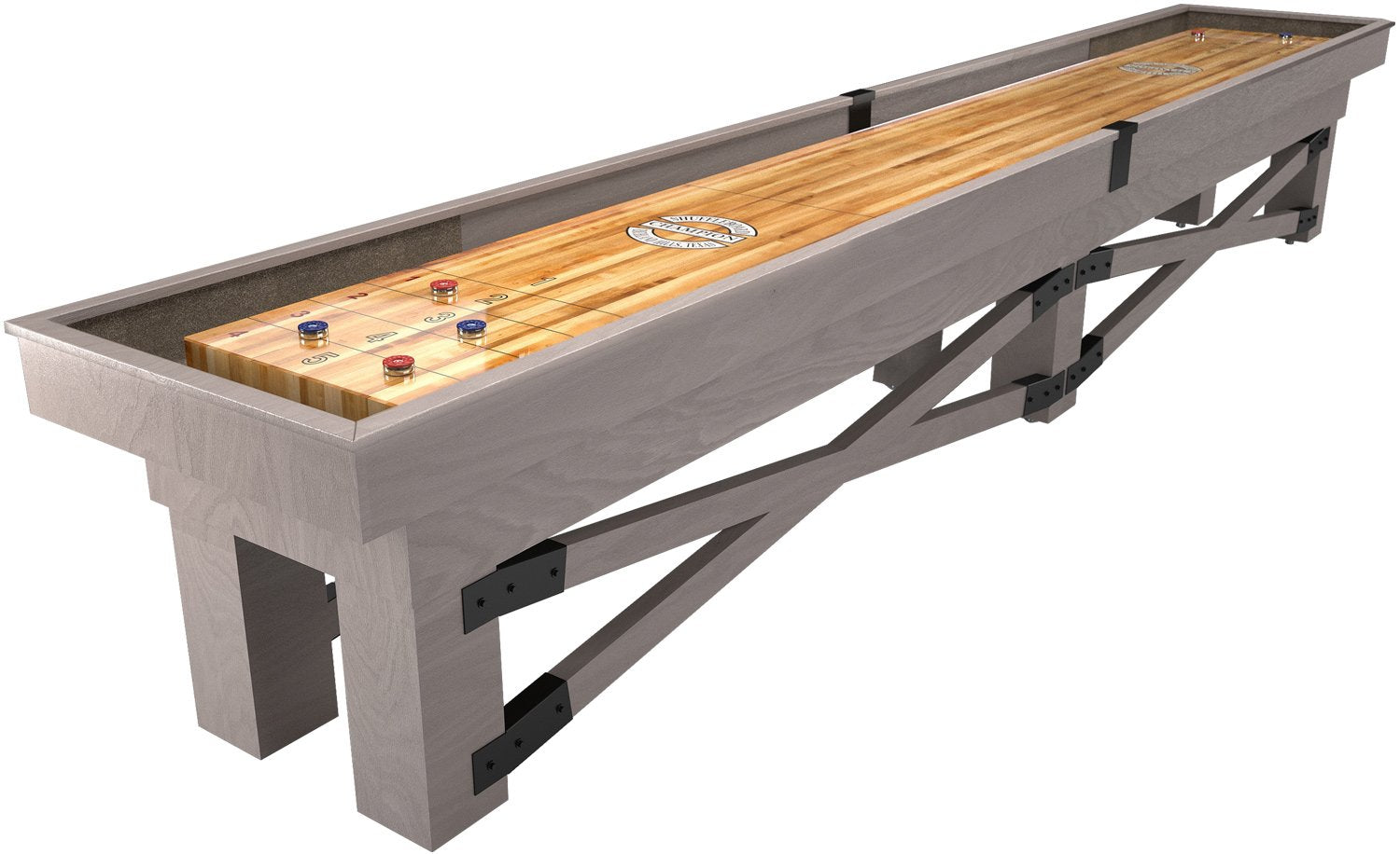 Custom Retro Champion Rustic 12' Shuffleboard Table