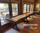 Playcraft 12' Santa Fe Pro-Style Shuffleboard Table in Cocoa Bean