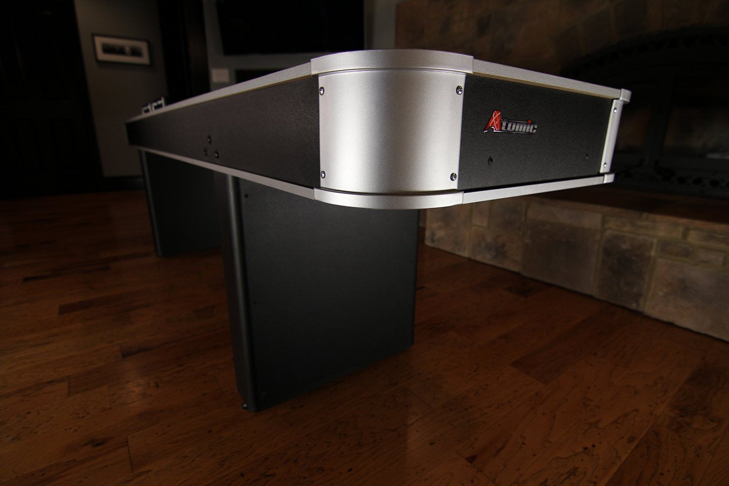 Modern Black Atomic 9' Platinum Shuffleboard Table