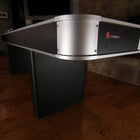 Modern Black Atomic 9' Platinum Shuffleboard Table