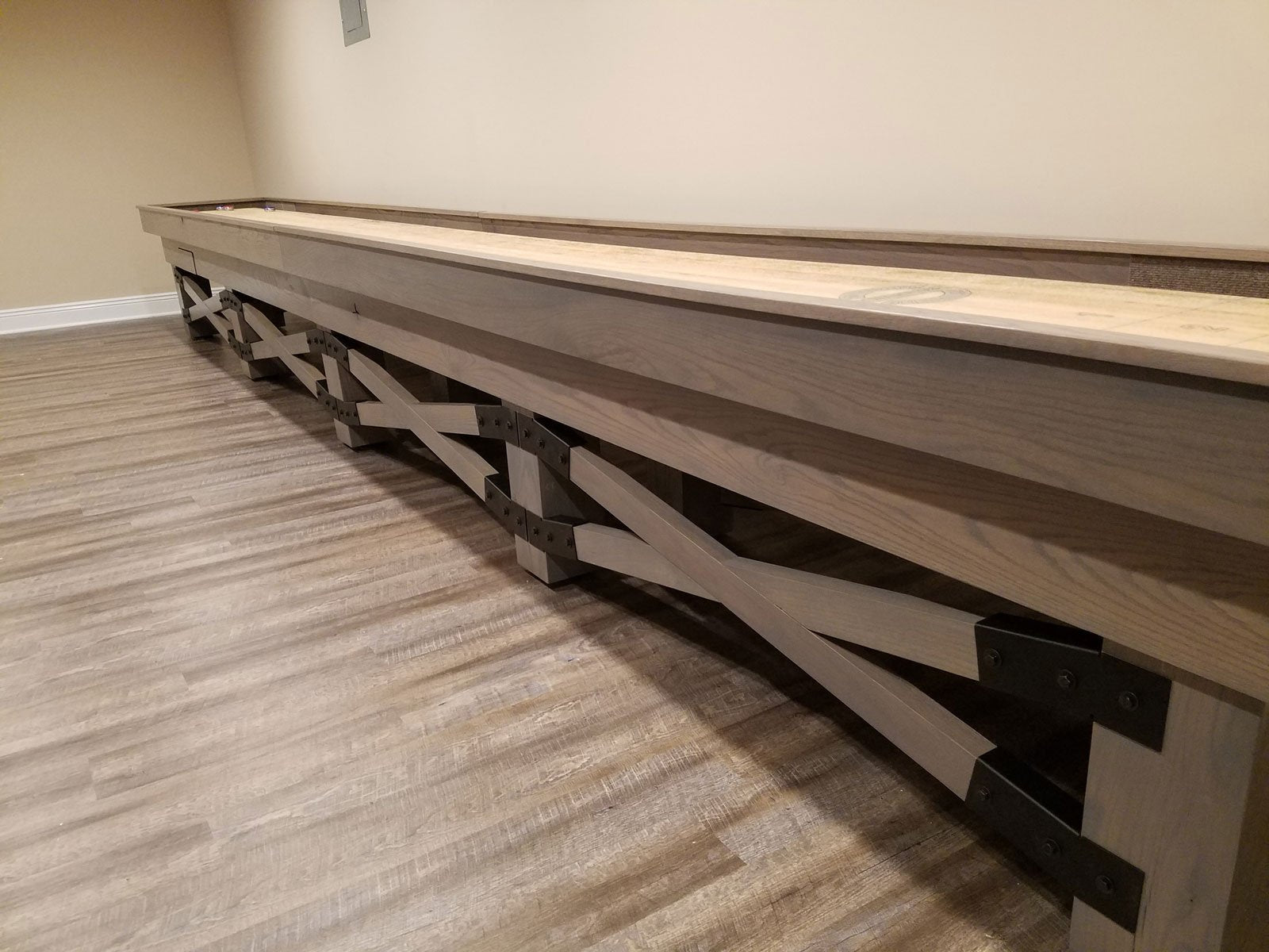 Custom Retro Champion Rustic 12' Shuffleboard Table