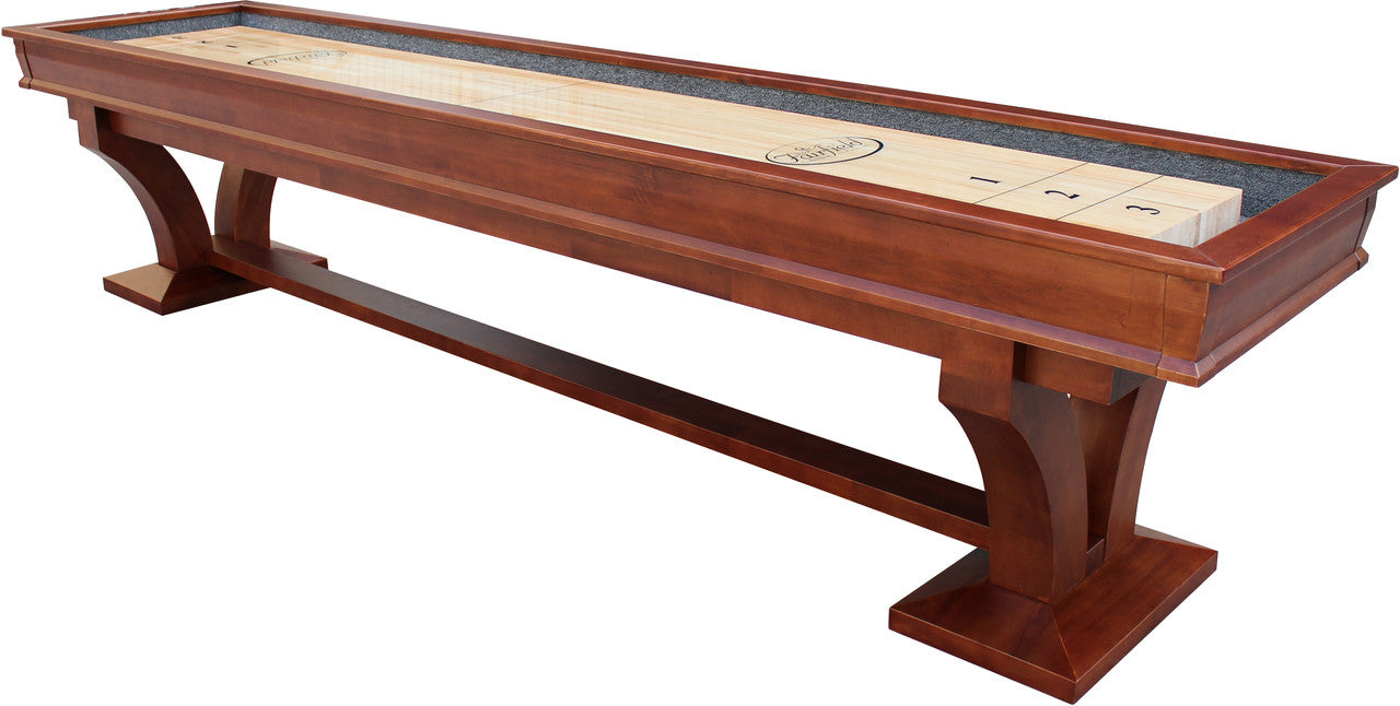 Retro Playcraft Columbia River 14' Pro-Style Shuffleboard in Chestnut