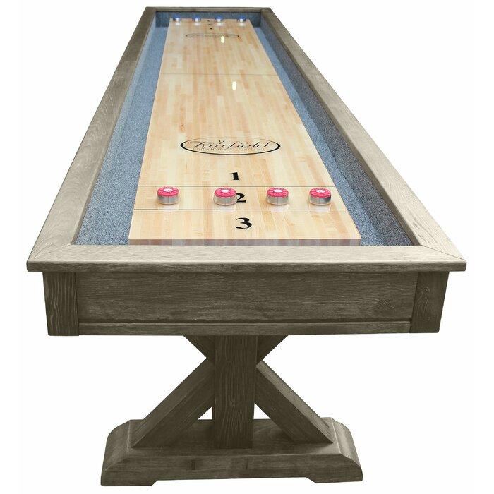 Playcraft Brazos River 12' Pro-Style Shuffleboard Table in Weathered Gray