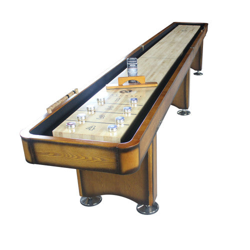 Playcraft Georgetown 14' Shuffleboard Table in Honey Oak