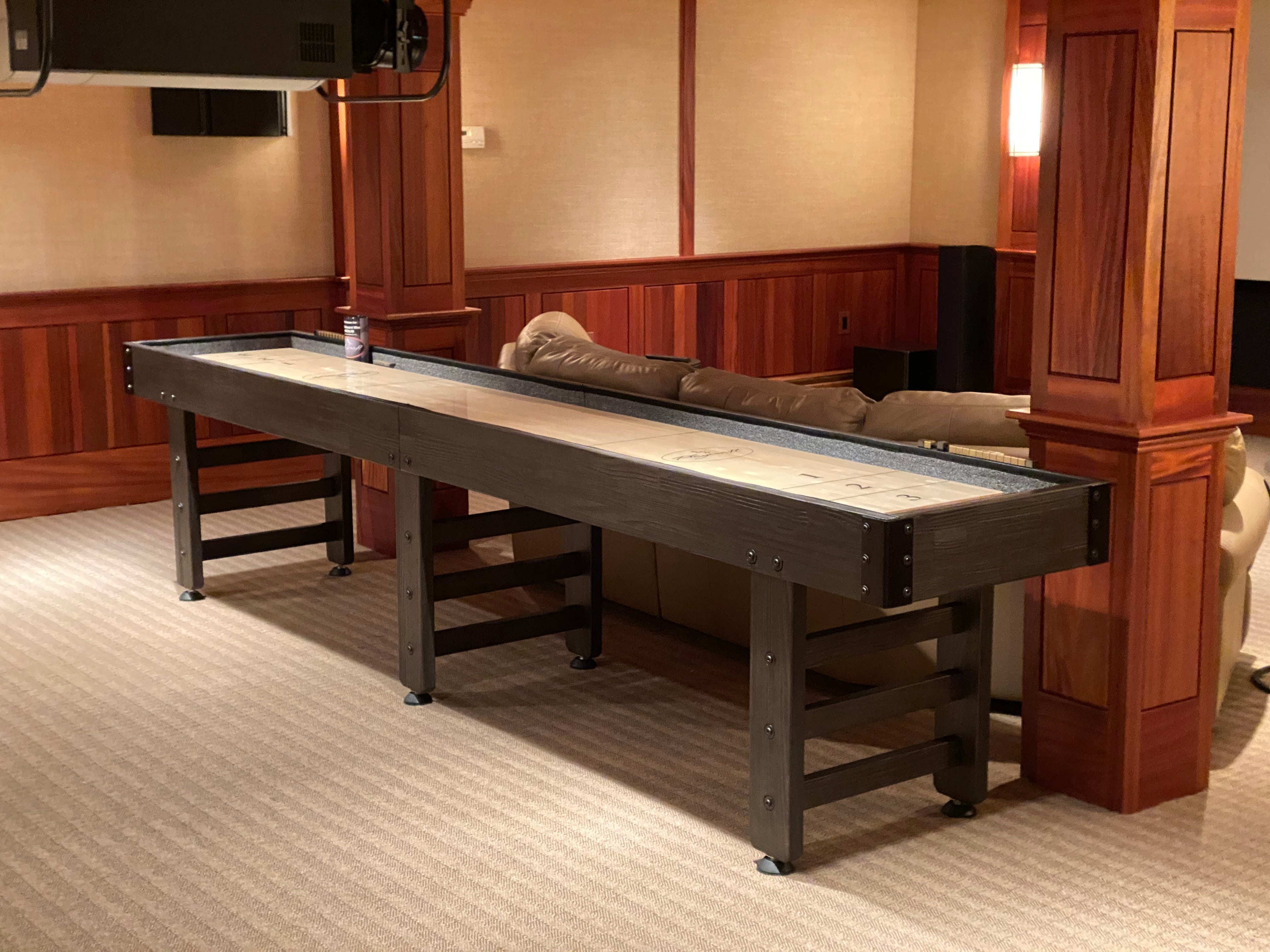 Playcraft 12' Saybrook Shuffleboard Table in Weathered Midnight