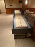 Playcraft 12' Saybrook Shuffleboard Table in Weathered Midnight