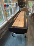 Playcraft Telluride 14' Pro Style Shuffleboard Table in Espresso with optional Overhead Electronic Scoring