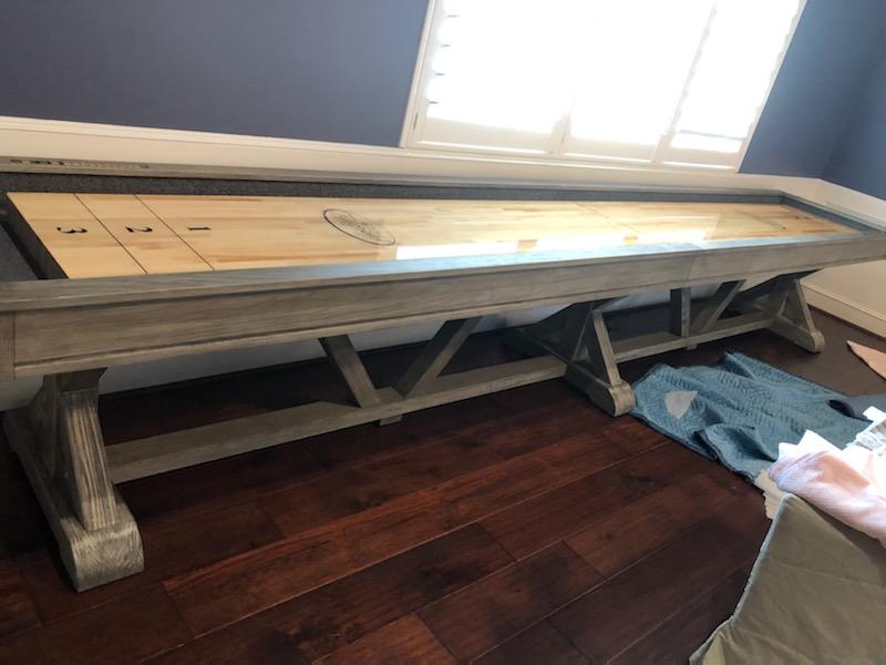 Playcraft Brazos River 16' Pro-Style Shuffleboard Table in Weathered Gray