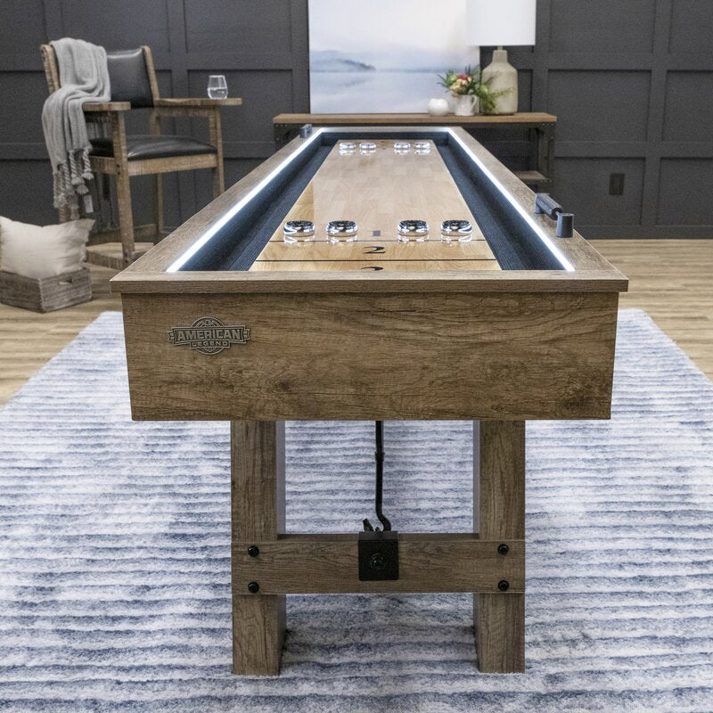 American Legend Brookdale 9' LED Shuffleboard Table with Bowling