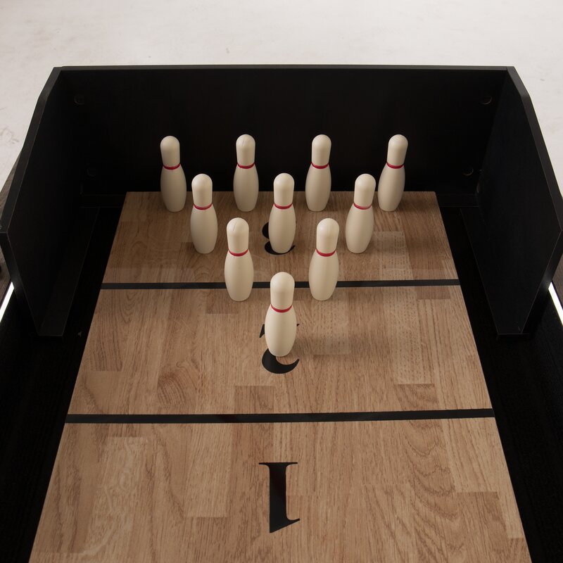 American Legend Brookdale 9' LED Shuffleboard Table with Bowling