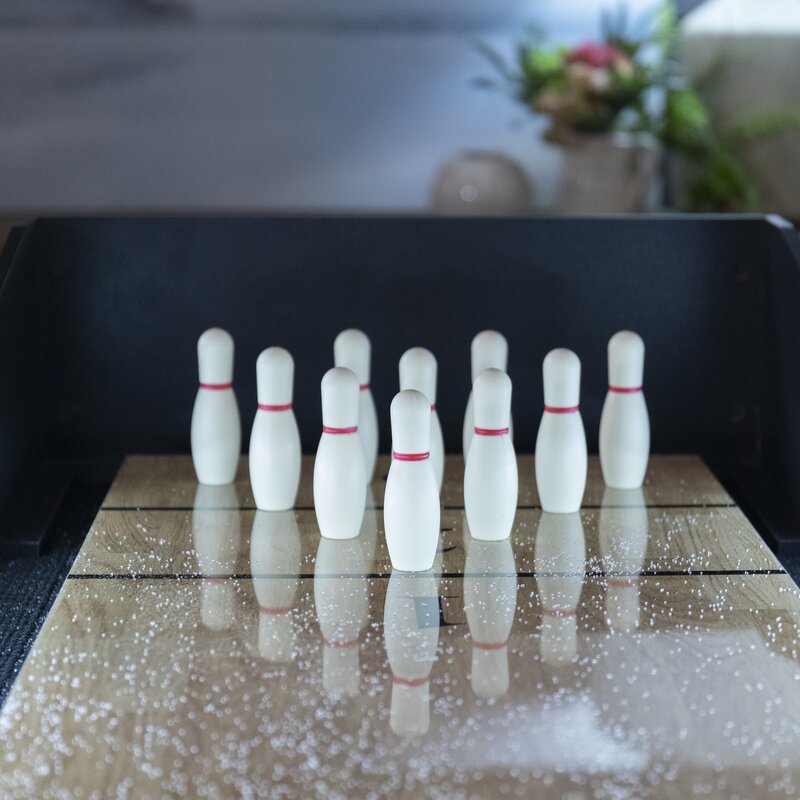 American Legend Brookdale 9' LED Shuffleboard Table with Bowling