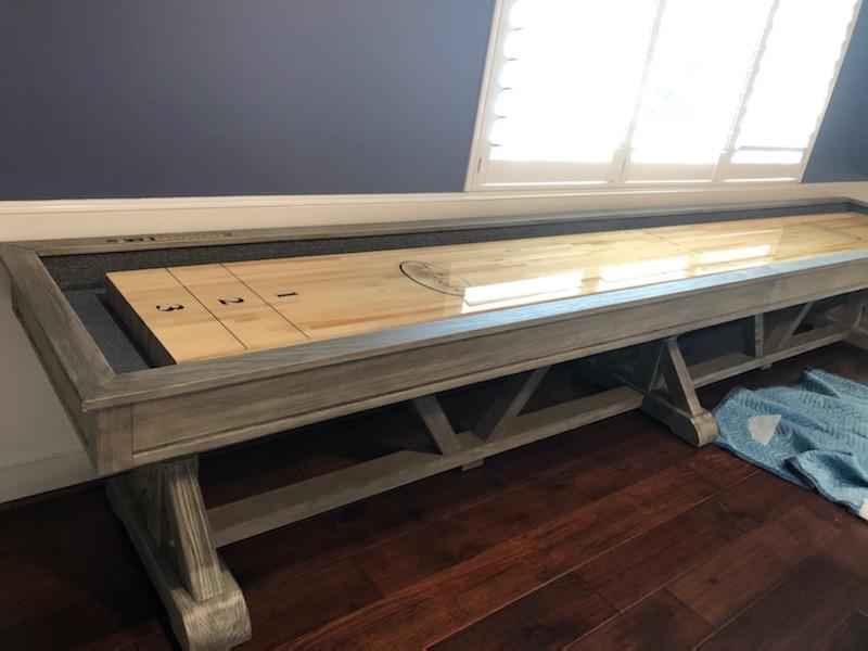 Playcraft Brazos River 16' Pro-Style Shuffleboard Table in Weathered Gray