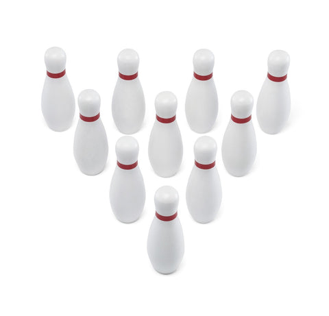 Playcraft Set of 10 Solid Wood 4-1/2" Bowling Pins