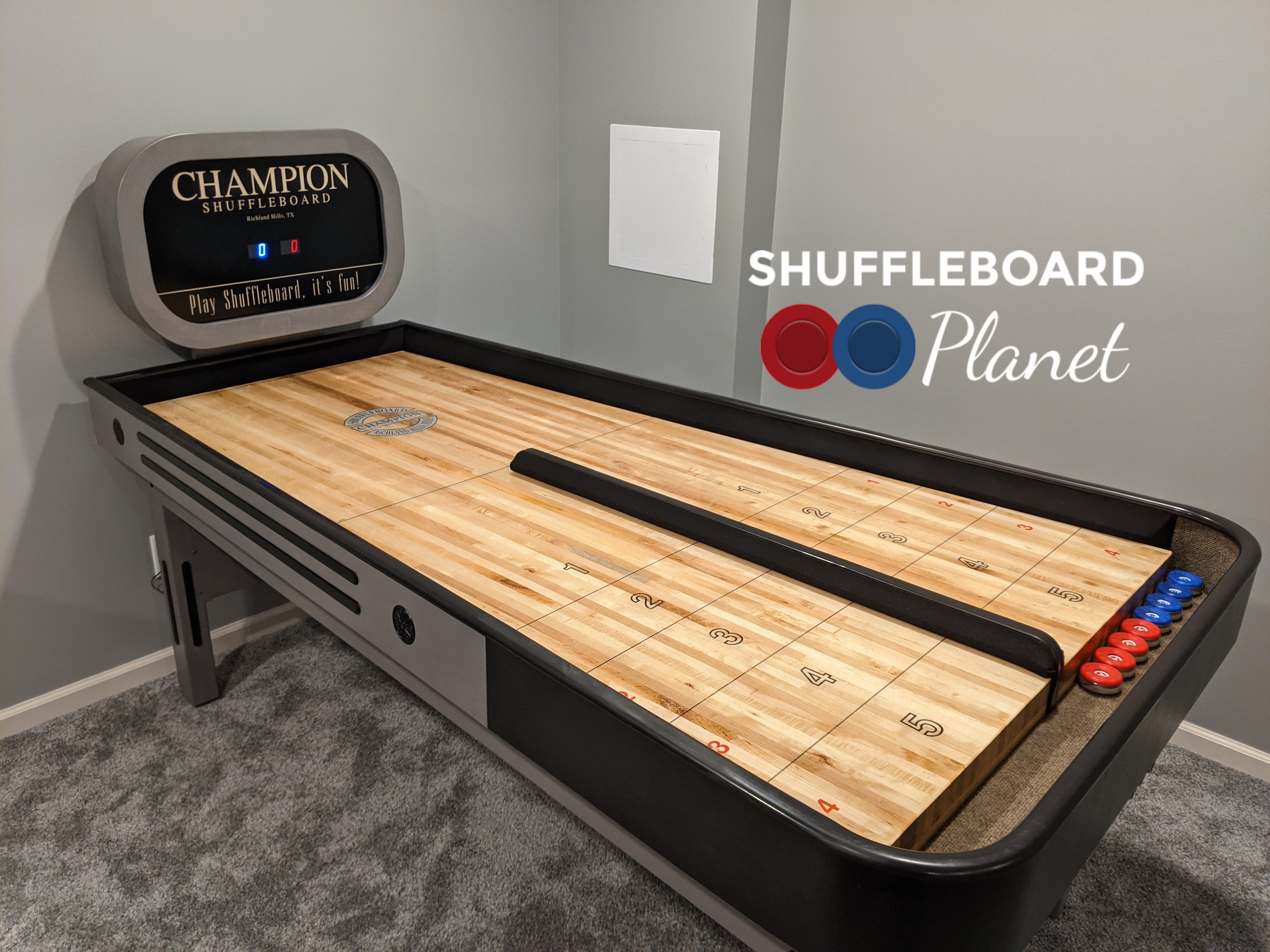 Champion 7' Bank Shot Shuffleboard Table