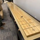 Playcraft Georgetown 16' Shuffleboard Table in Espresso with 2 piece playfield and split cabinet