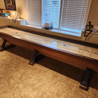 Playcraft 12' Santa Fe Pro-Style Shuffleboard Table in Cocoa Bean