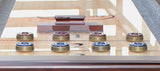 Furniture Style Playcraft Charles River 12' Pro-Style Shuffleboard Table with Pucks On a Playfield