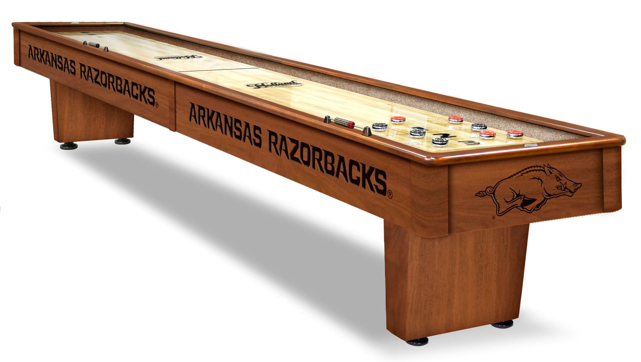 College Holland Bar Stool Arkansas 12' Shuffleboard Table