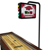 College Holland Bar Stool Arkansas 12' Shuffleboard Table w/ Scoreboard