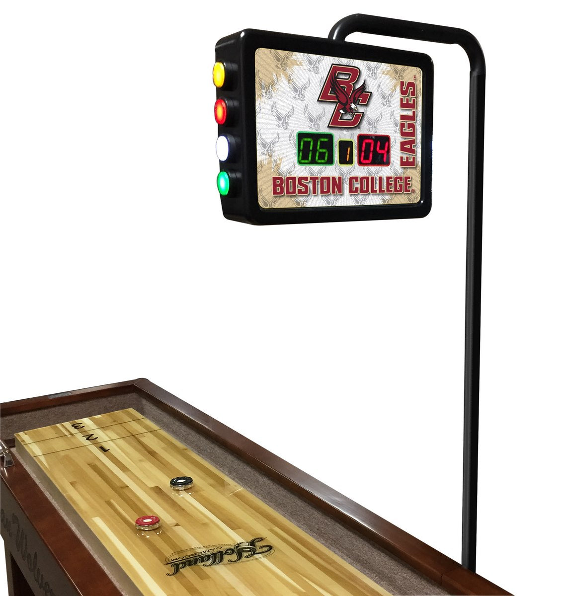 College Holland Bar Stool Boston College 12' Shuffleboard Table w/ Scoreboard