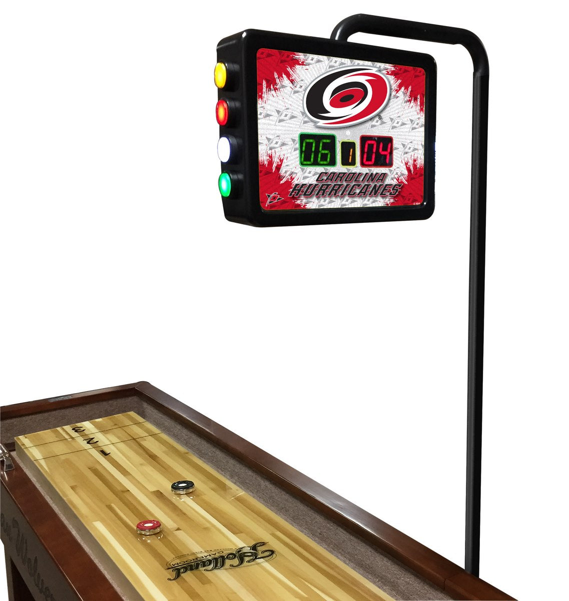 NHL Holland Bar Stool Carolina Hurricanes 12' Shuffleboard Table w/ Scoreboard