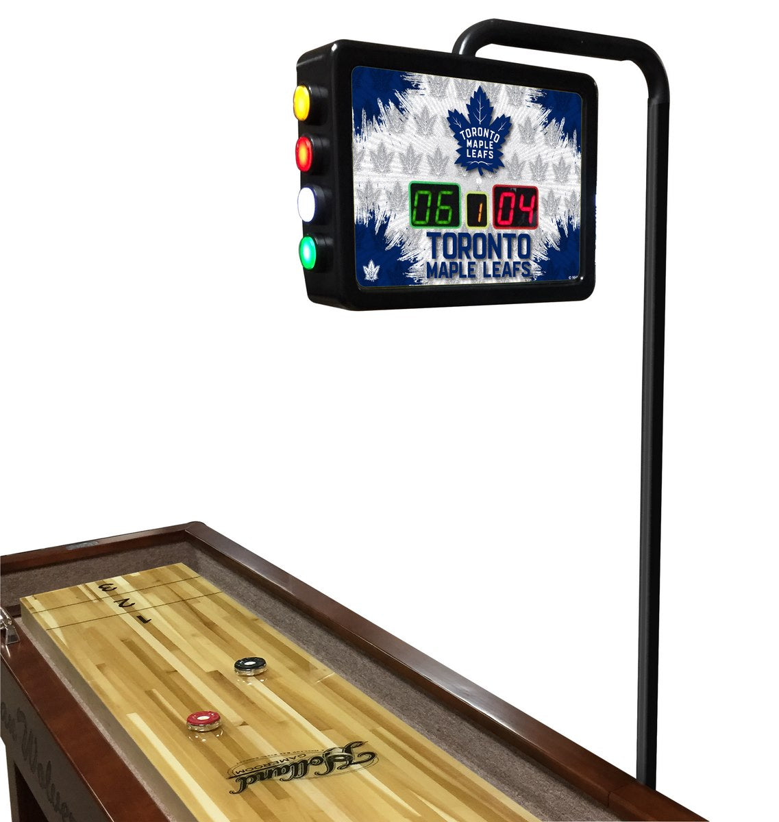 NHL Holland Bar Stool Toronto Maple Leafs 12' Shuffleboard Table w/ Scoreboard