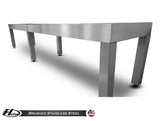 Modern Hudson Brushed Stainless Steel Shuffleboard Table 9'-22' w/Custom Finish Options