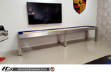 Modern Hudson Brushed Stainless Steel Shuffleboard Table 9'-22' w/Custom Finish Options