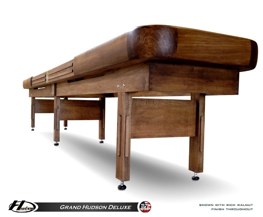 Grand Hudson Deluxe Shuffleboard Table 9'-22' with Custom Stain Options