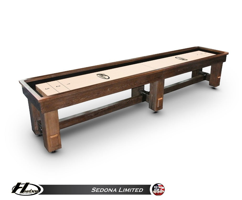 Rustic Hudson Sedona Limited Shuffleboard Table 9'-22' w/Custom Stain Options