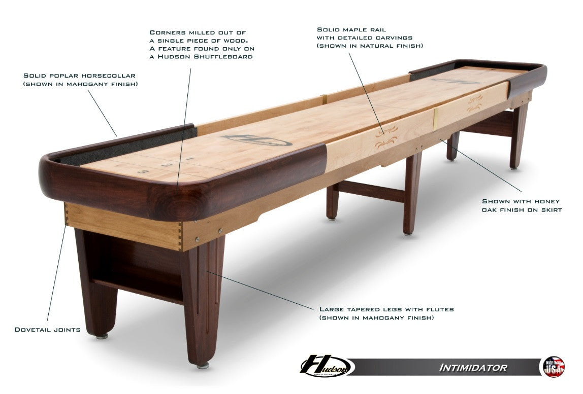 Hudson Intimidator Shuffleboard 9'-22' w/Custom Stain Options