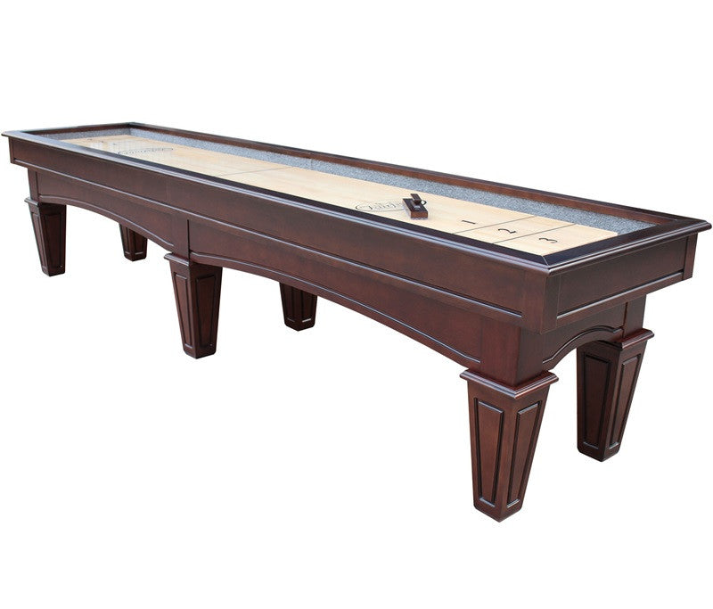 Furniture Style Playcraft St. Lawrence 14' Pro-Style Shuffleboard Table in Espresso