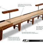 Hudson Dominator Shuffleboard 9'-22' Custom Wood and Stain Options