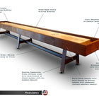 Retro Hudson Pasadena Shuffleboard Table 9'-22 with Custom Finish Options