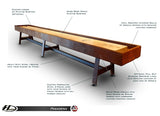 Retro Hudson Pasadena Shuffleboard Table 9'-22 with Custom Finish Options