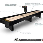 Hudson "The Commercial" Shuffleboard Table 9'-22' with Custom Stain Options